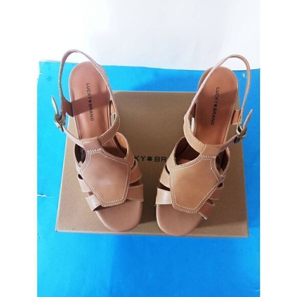 Lucky Brand NIB-LK Ressica high rise heel Platform Strappy Sandals Cortado-10M - Picture 2 of 8